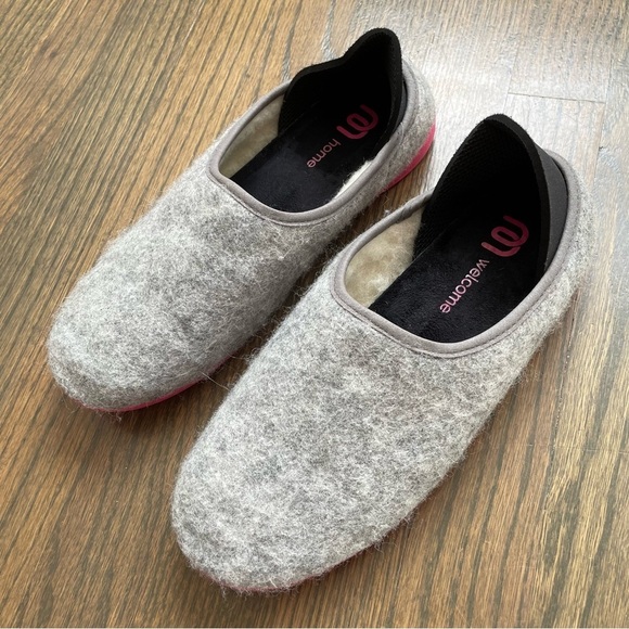 mahabis Classic Larvik Light Grey Grey Wool Slipper - Picture 1 of 12